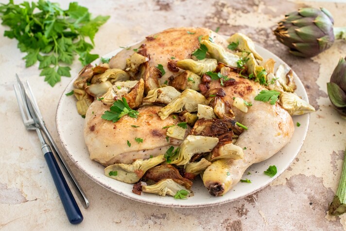 Pollo ai carciofi