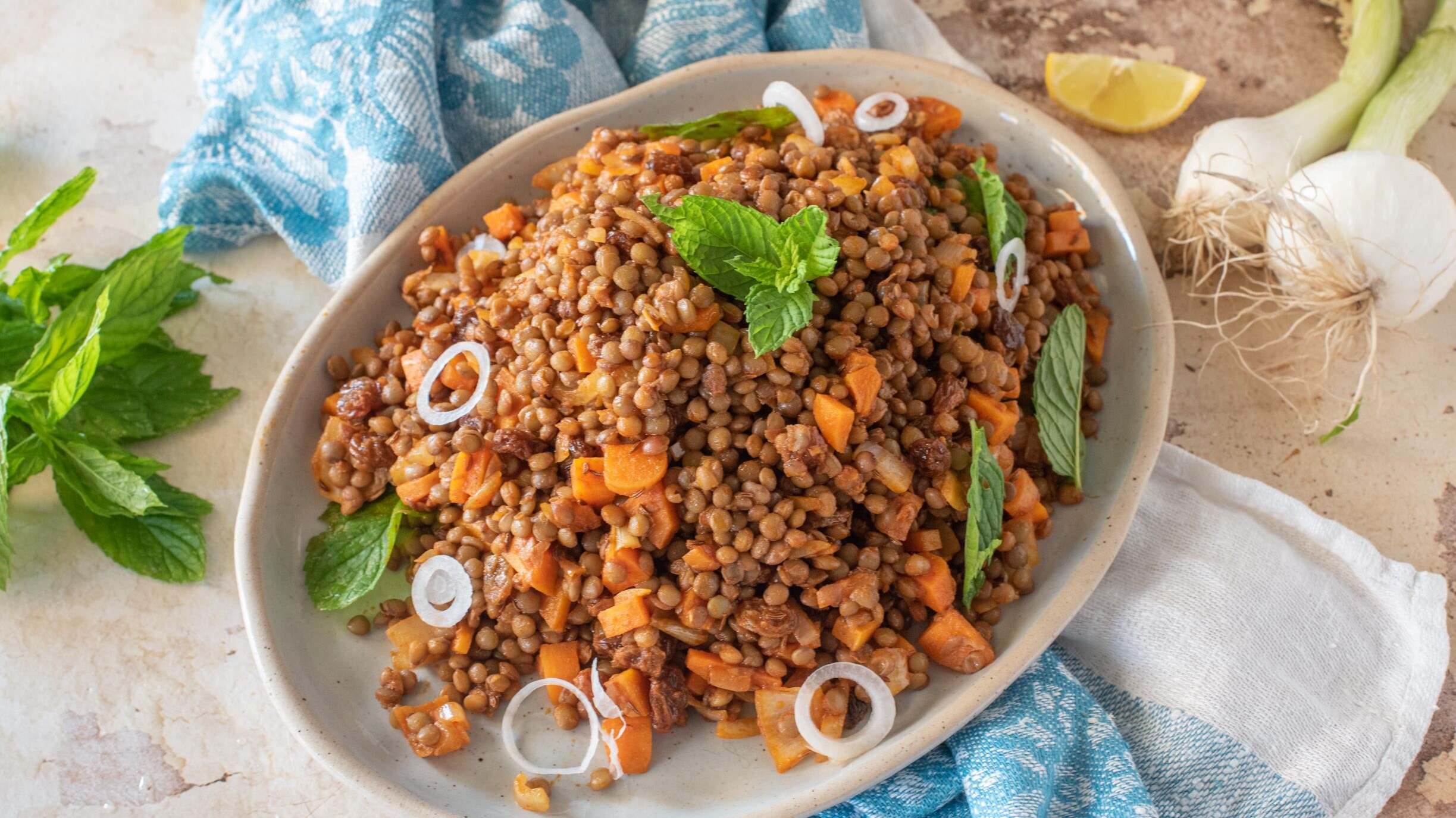 insalata di lenticchie alla marocchina