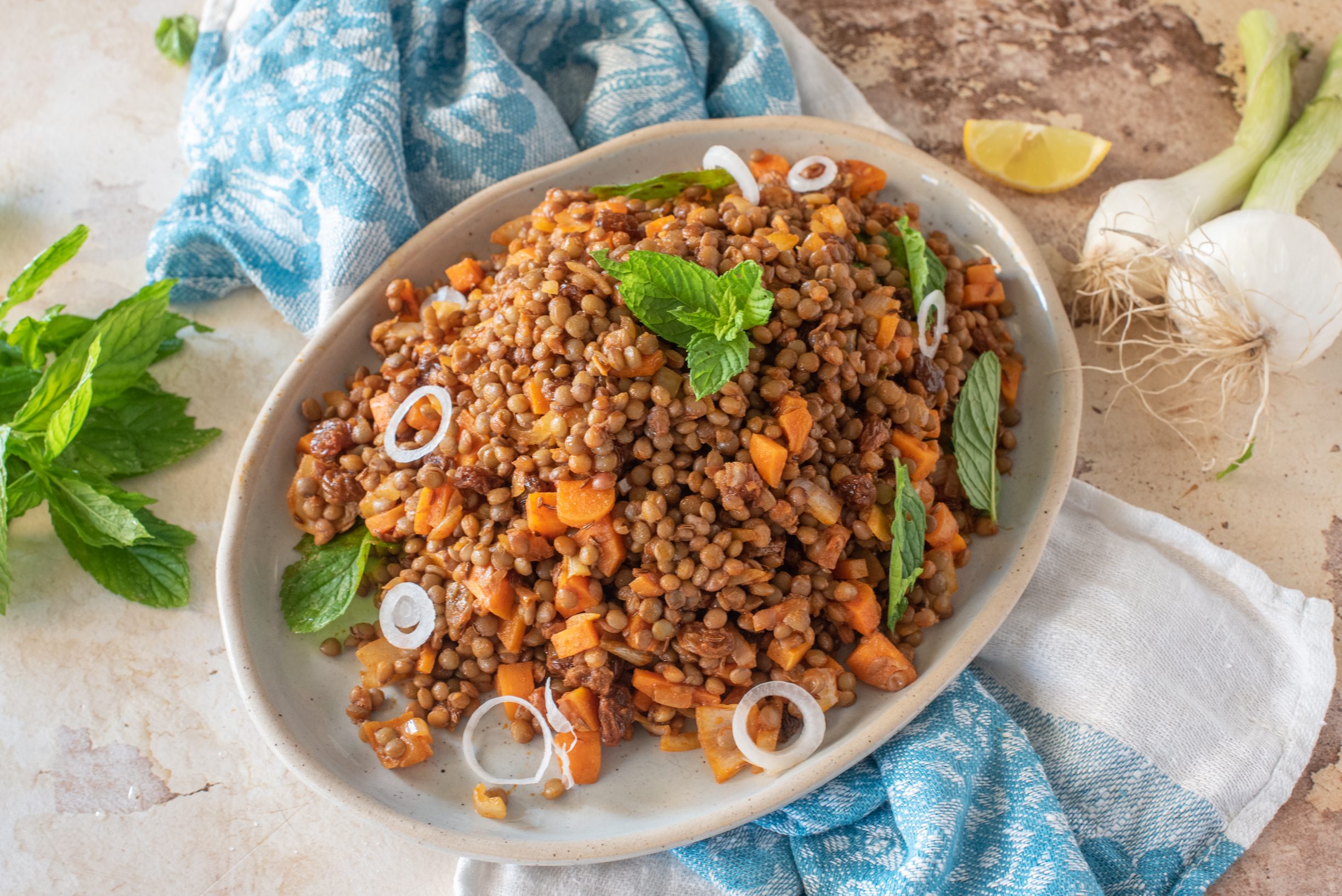 insalata di lenticchie alla marocchina