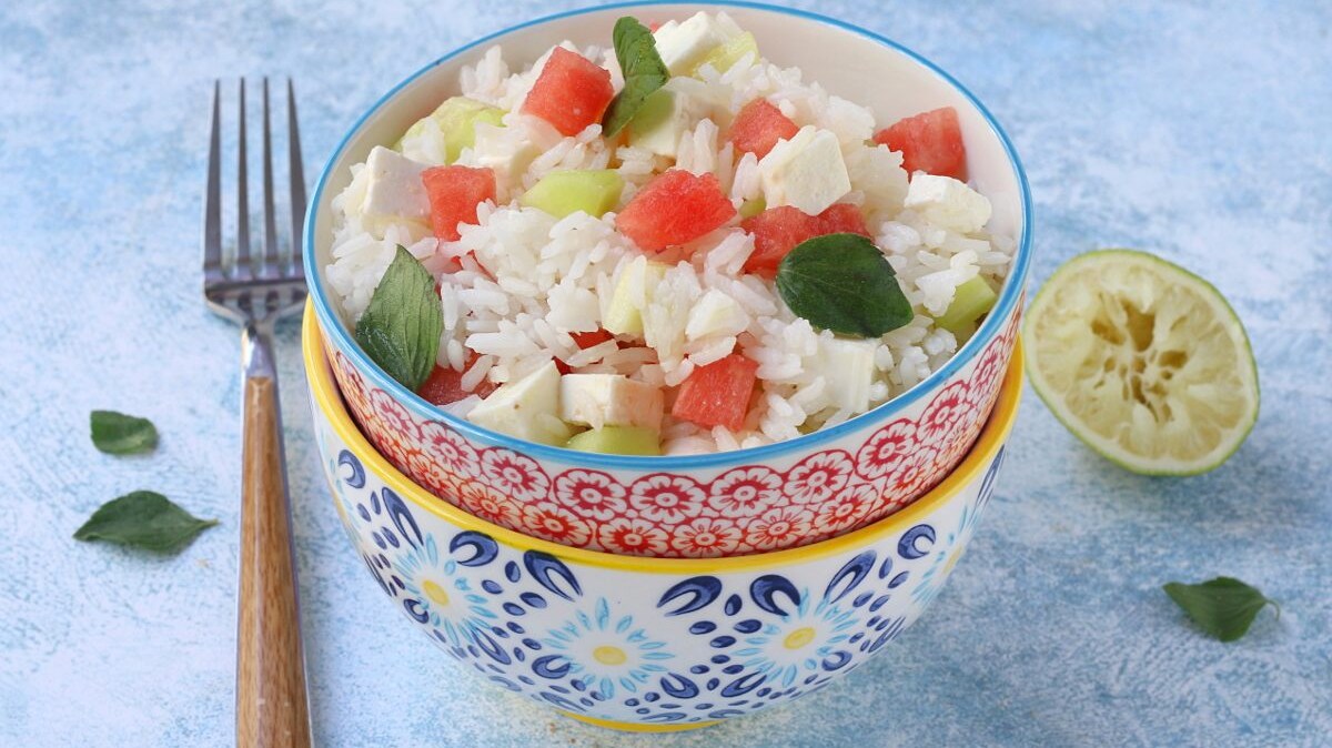 Riso freddo con anguria