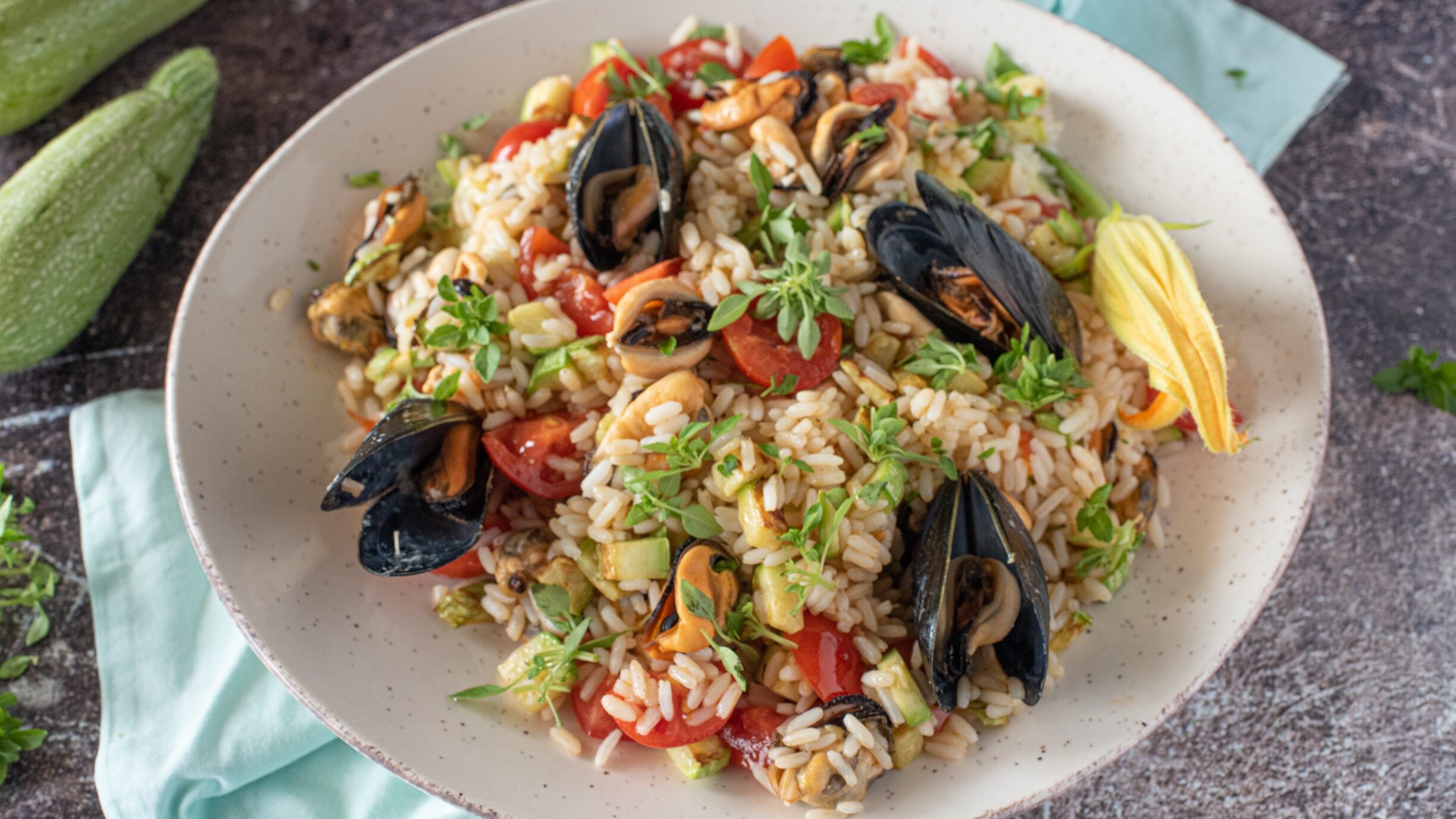 insalata di riso e cozze