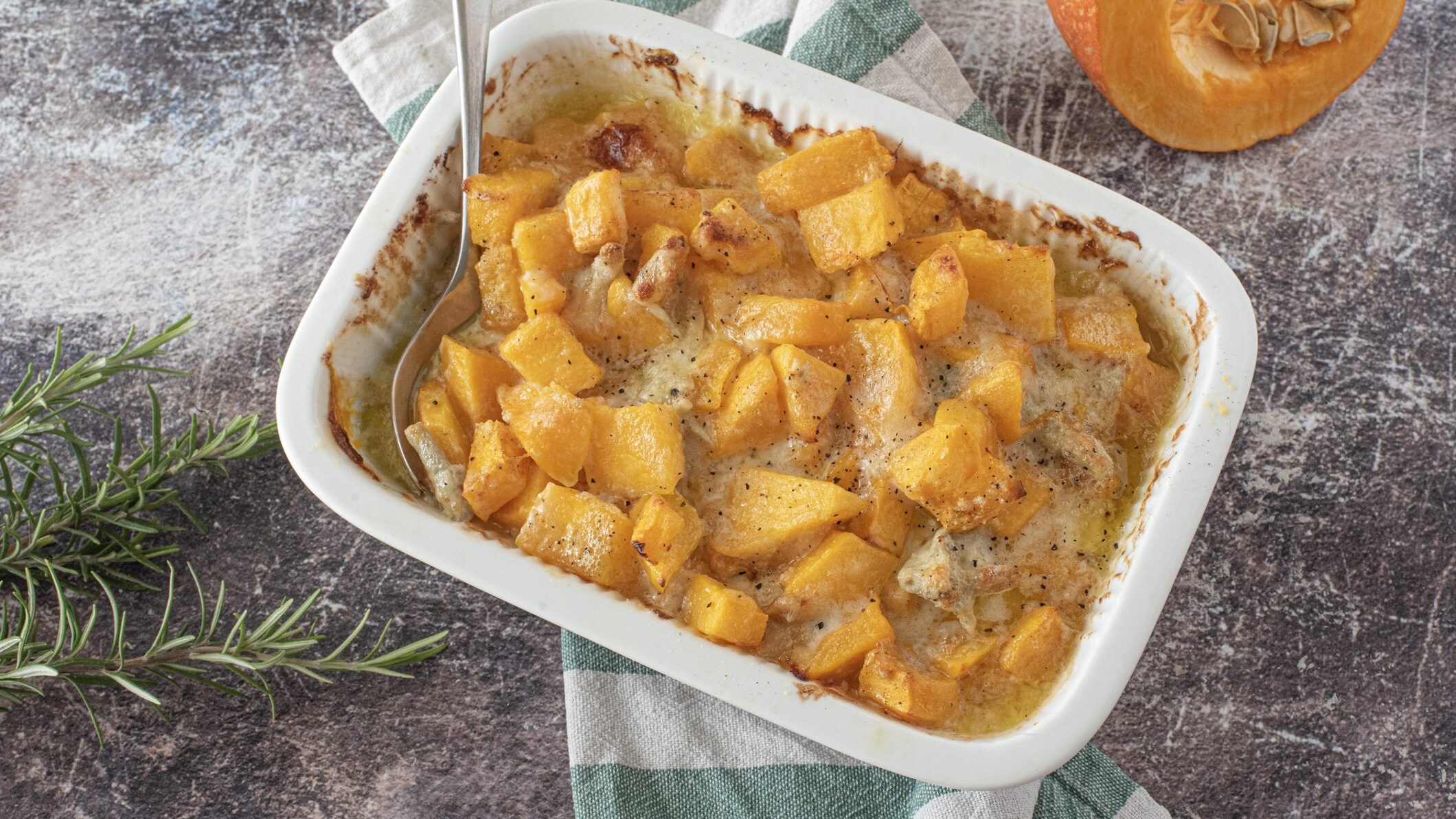 cubetti di zucca al forno