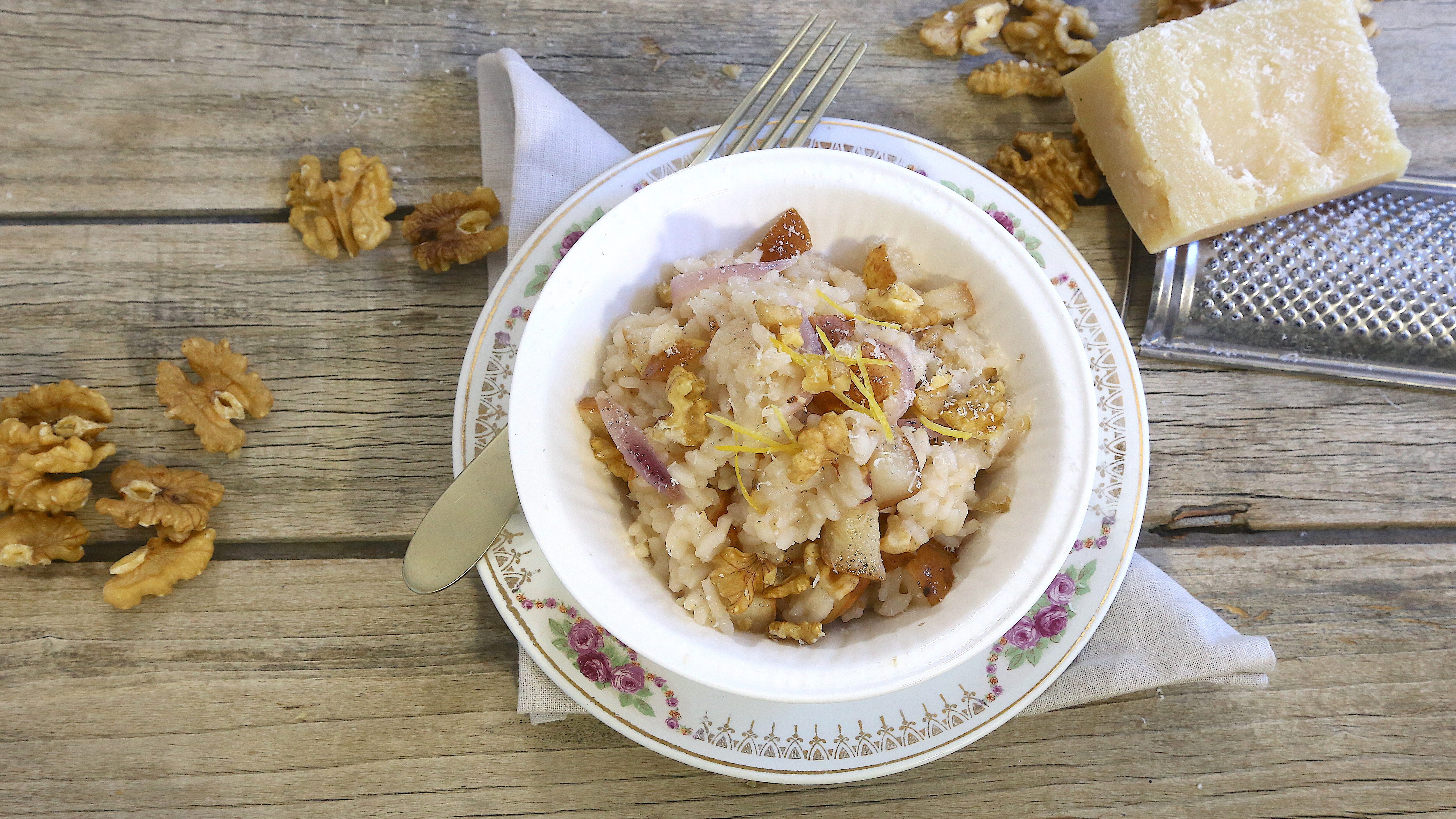 risotto pere e noci