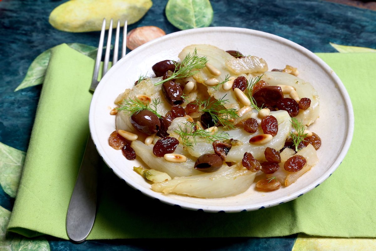 7_pinoli in agrodolce serviti1_finocchi in agrodolce©Gooduria lab