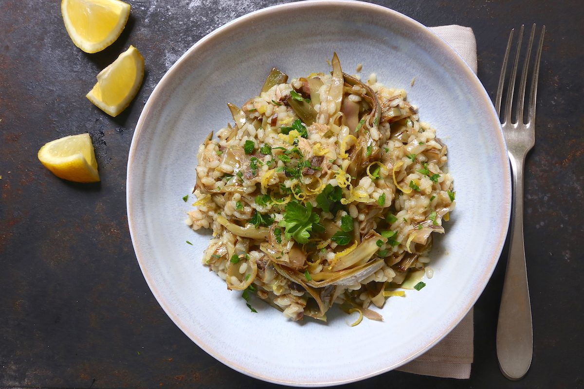 9_risotto servito_risotto sgombro e carciofi©Gooduria lab