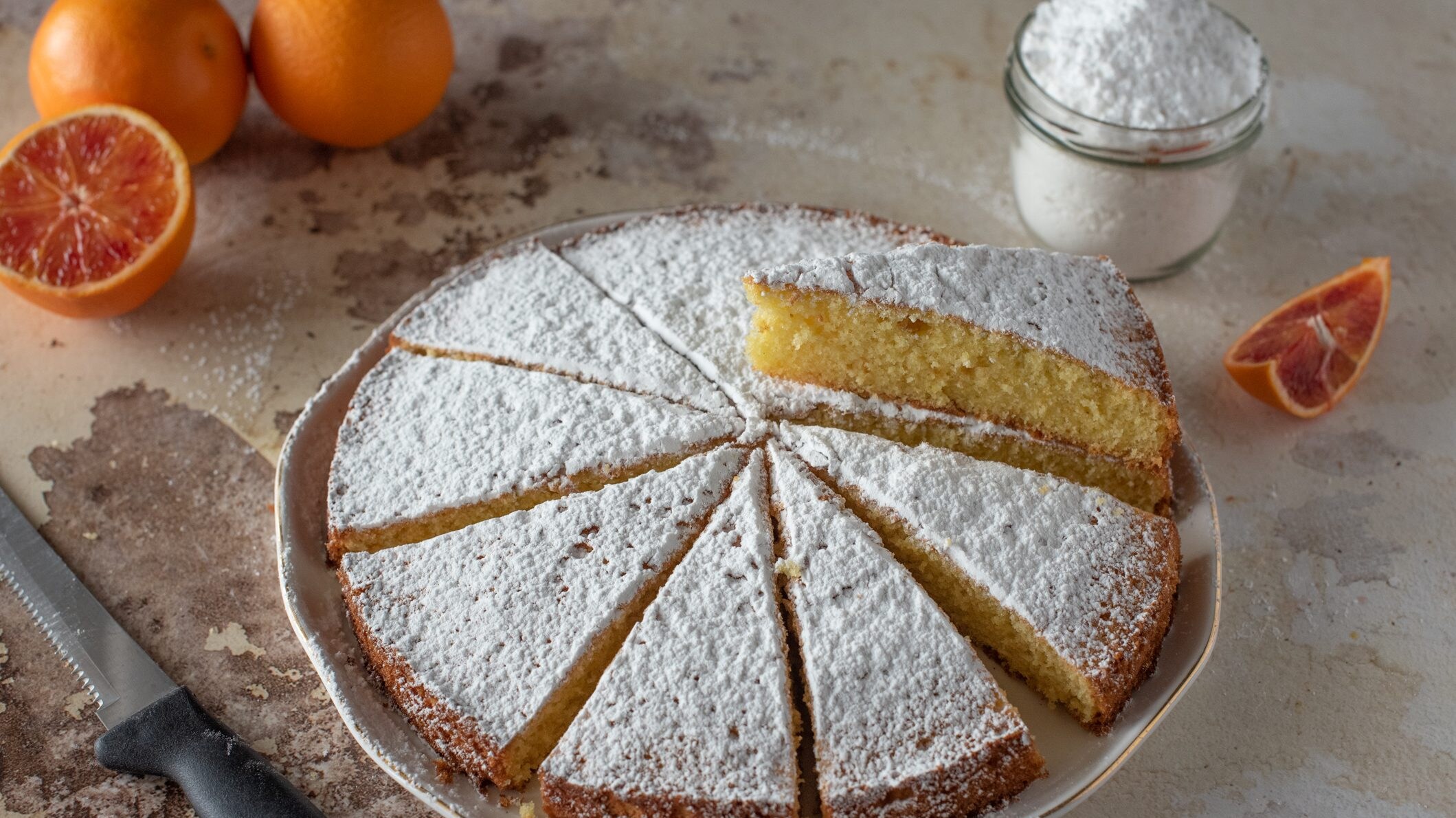 torta paradiso all'arancia