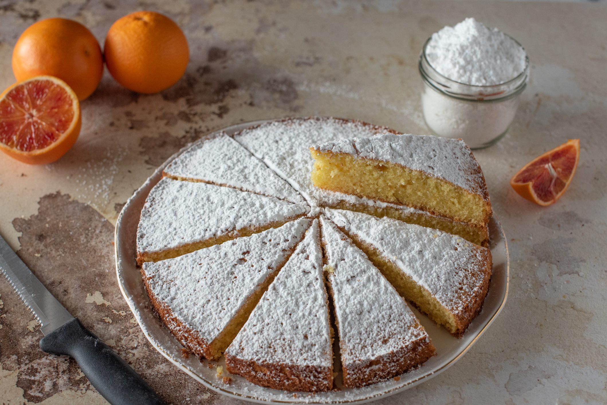 torta paradiso all'arancia