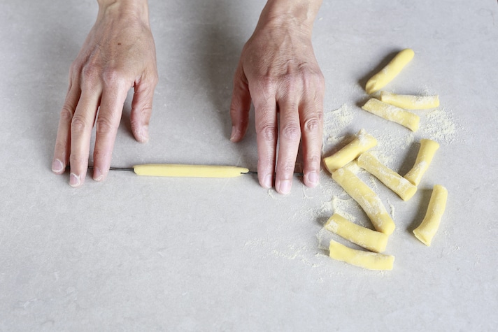 Fusilli cilentani con pomodorini e cacioricotta