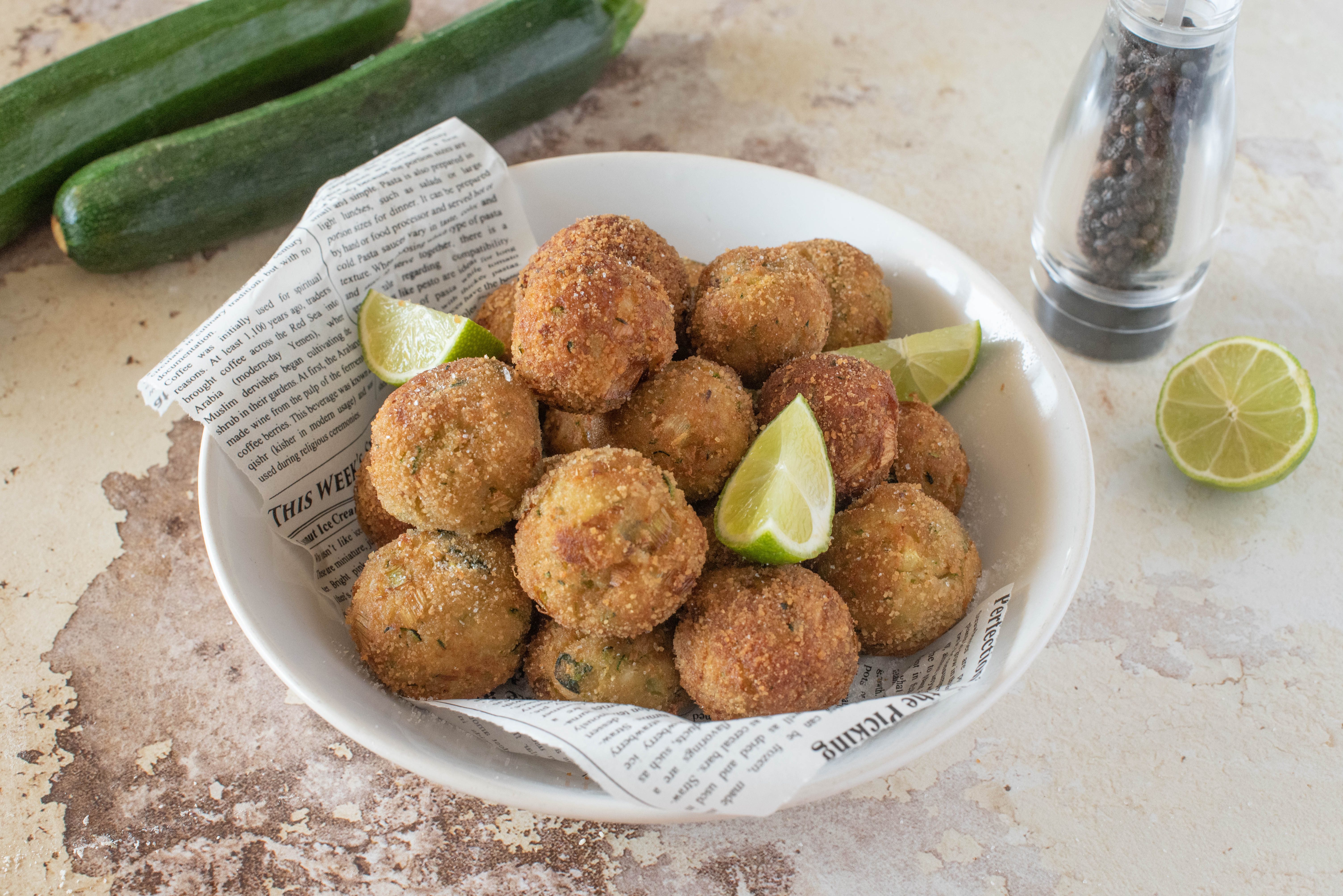 polpette di merluzzo e zucchine