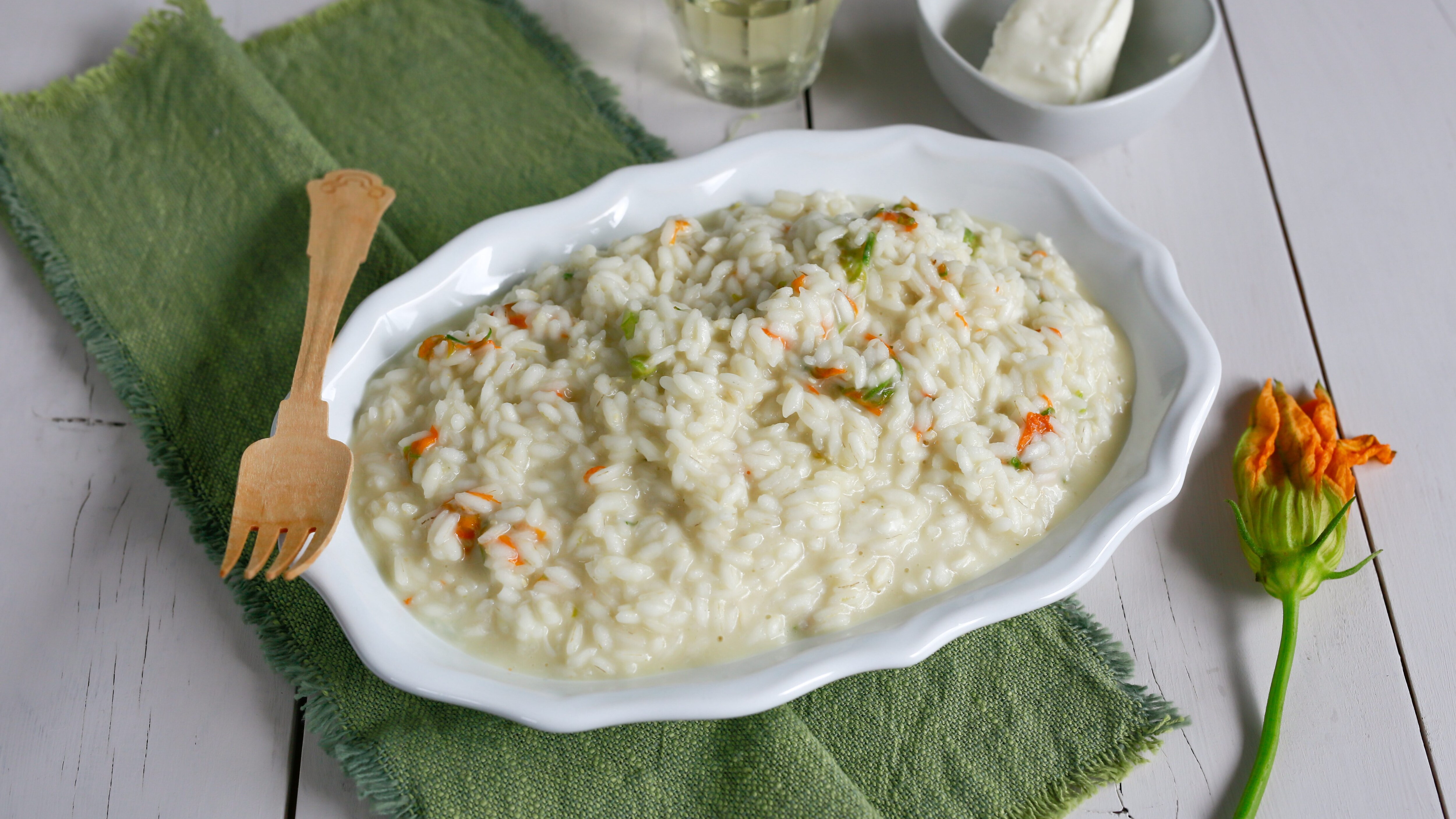 risotto fiori di zucca e alici