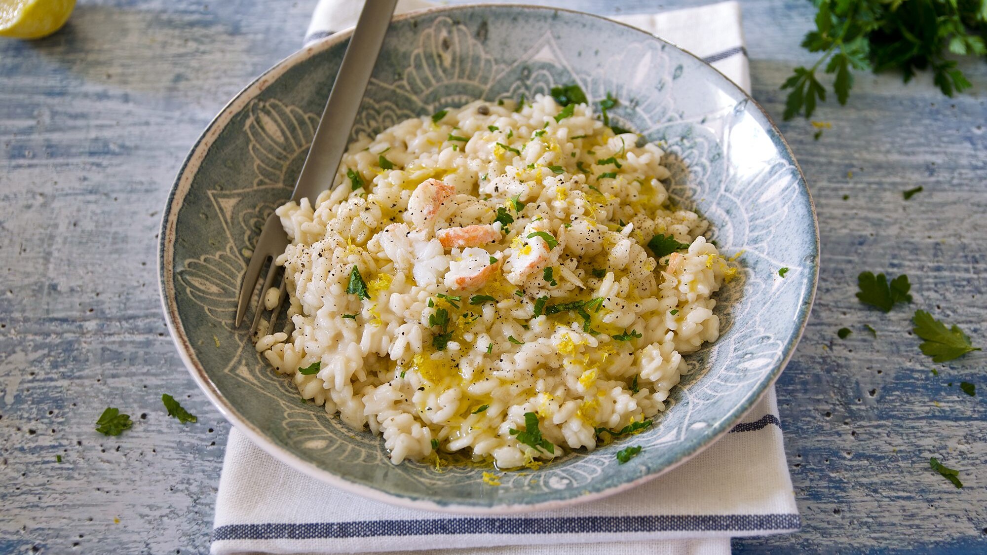 Risotto alla crema di scampi