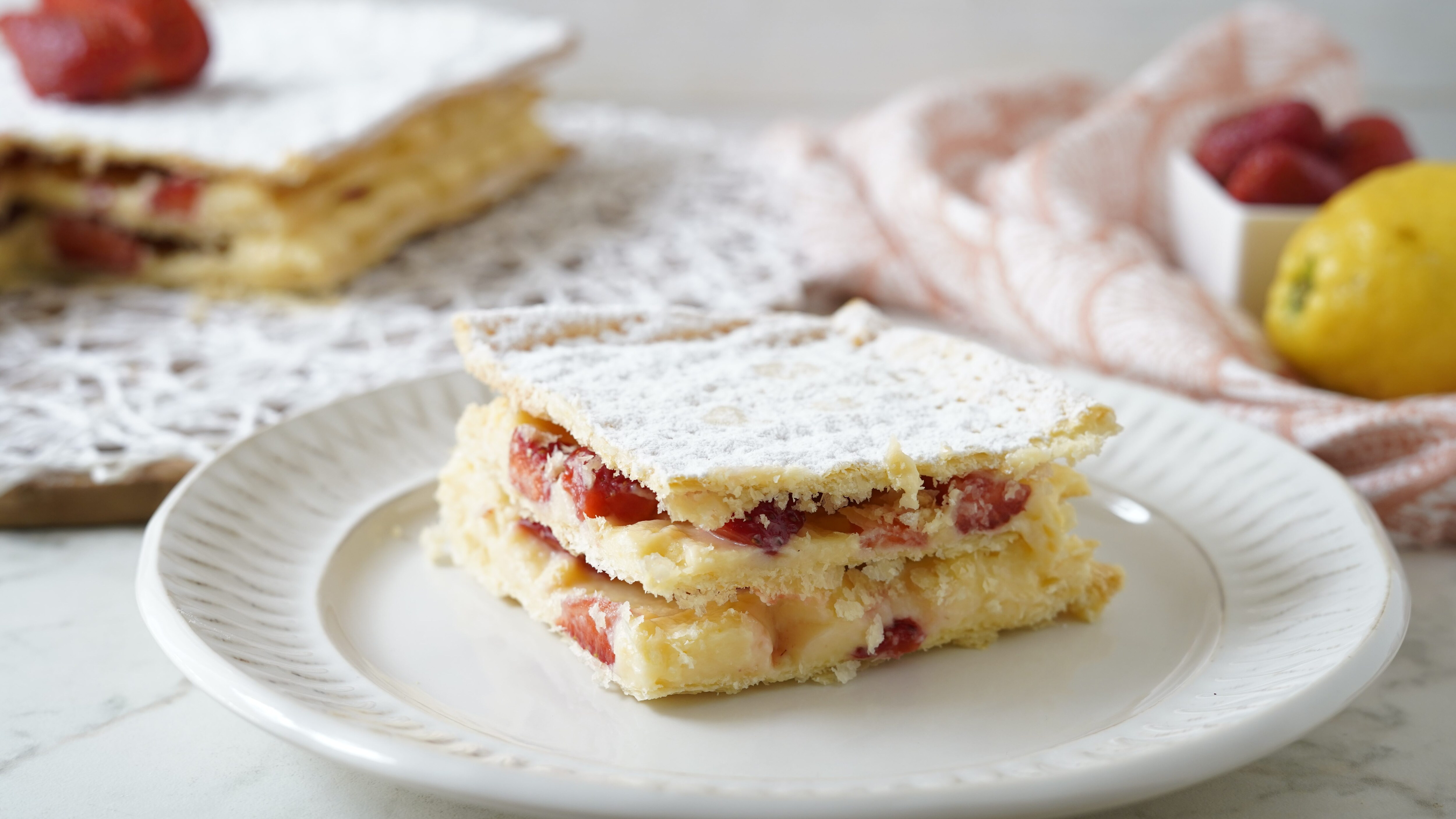 millefoglie crema e fragole