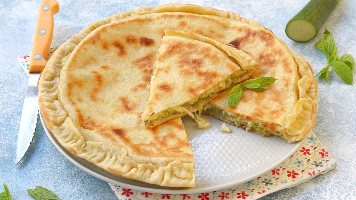Crostata zucchine e formaggio in padella