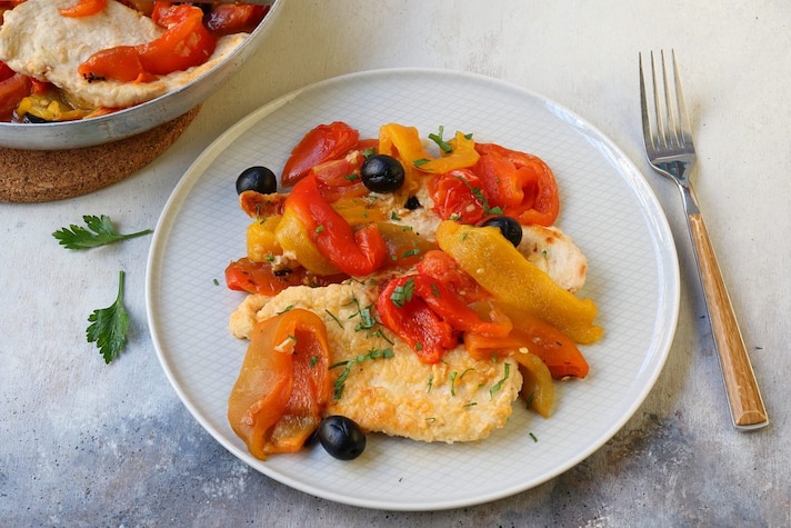 Petto di pollo con i peperoni