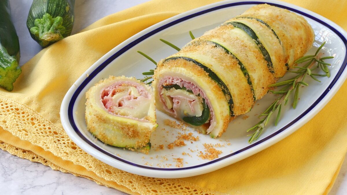 Rotolo di zucchine farcito