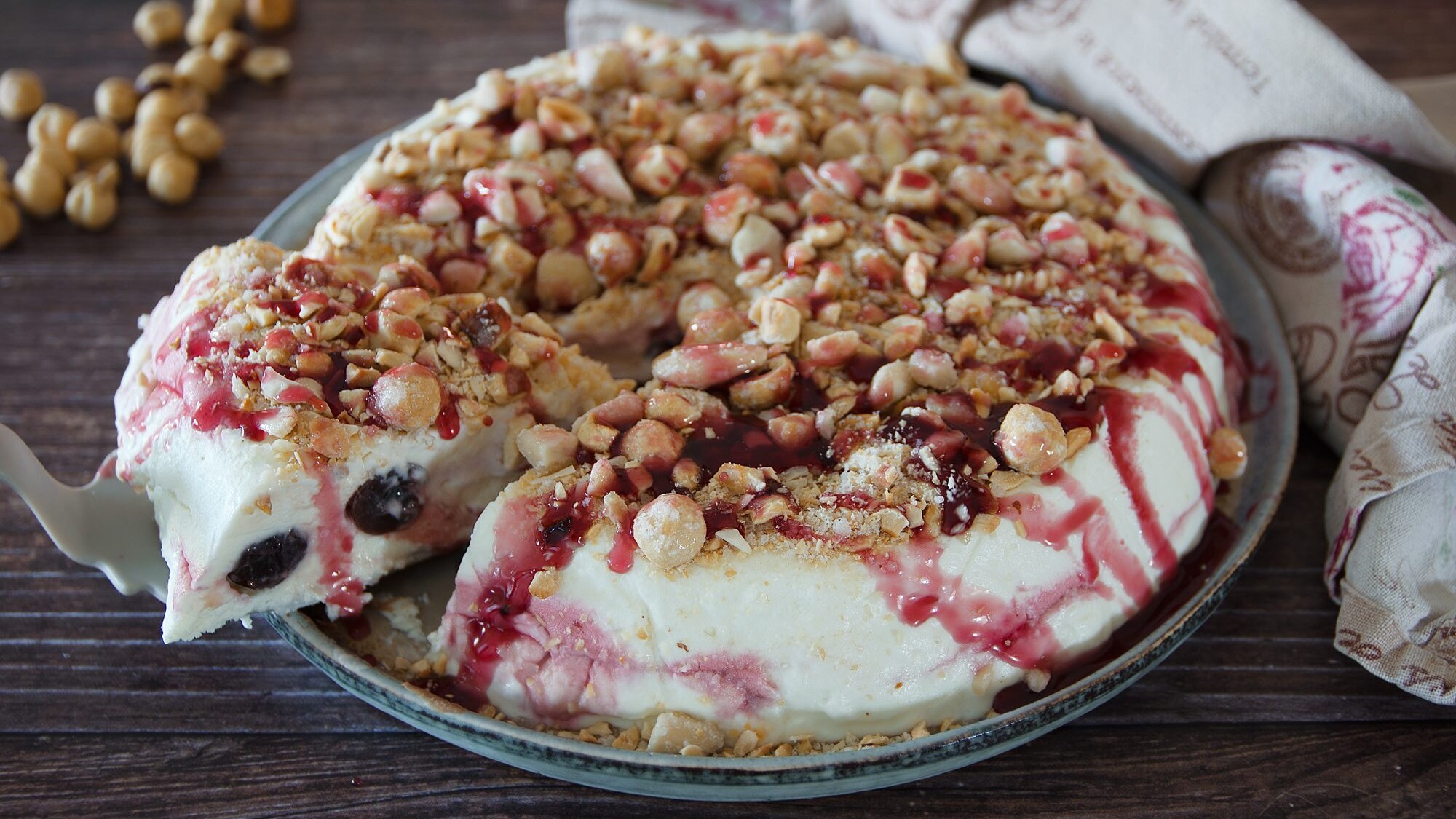 Torta croccante all'amarena