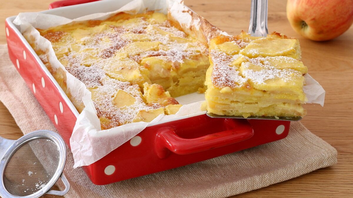 Torta budino alle mele