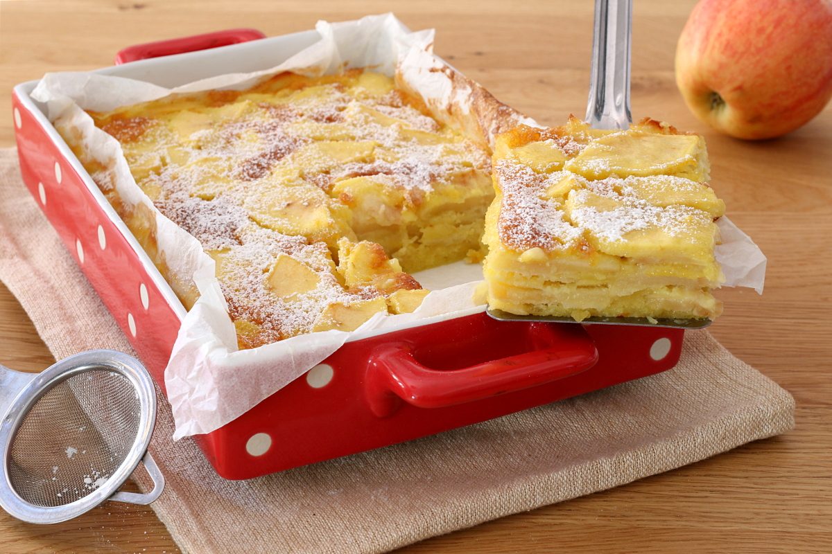 Torta budino alle mele