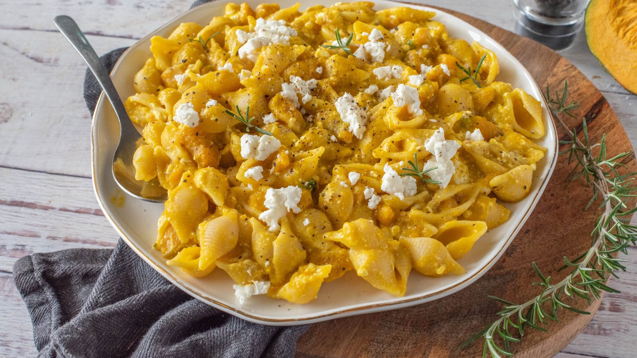 pasta zucca e feta