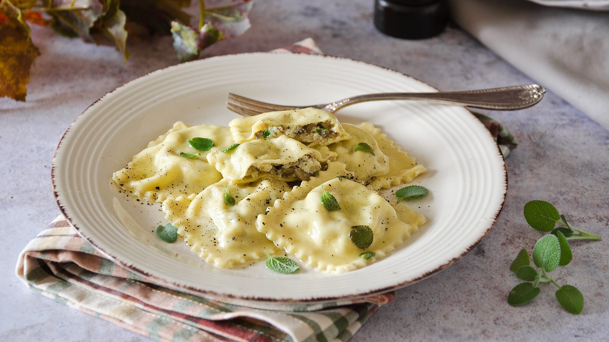 Ravioli ai funghi