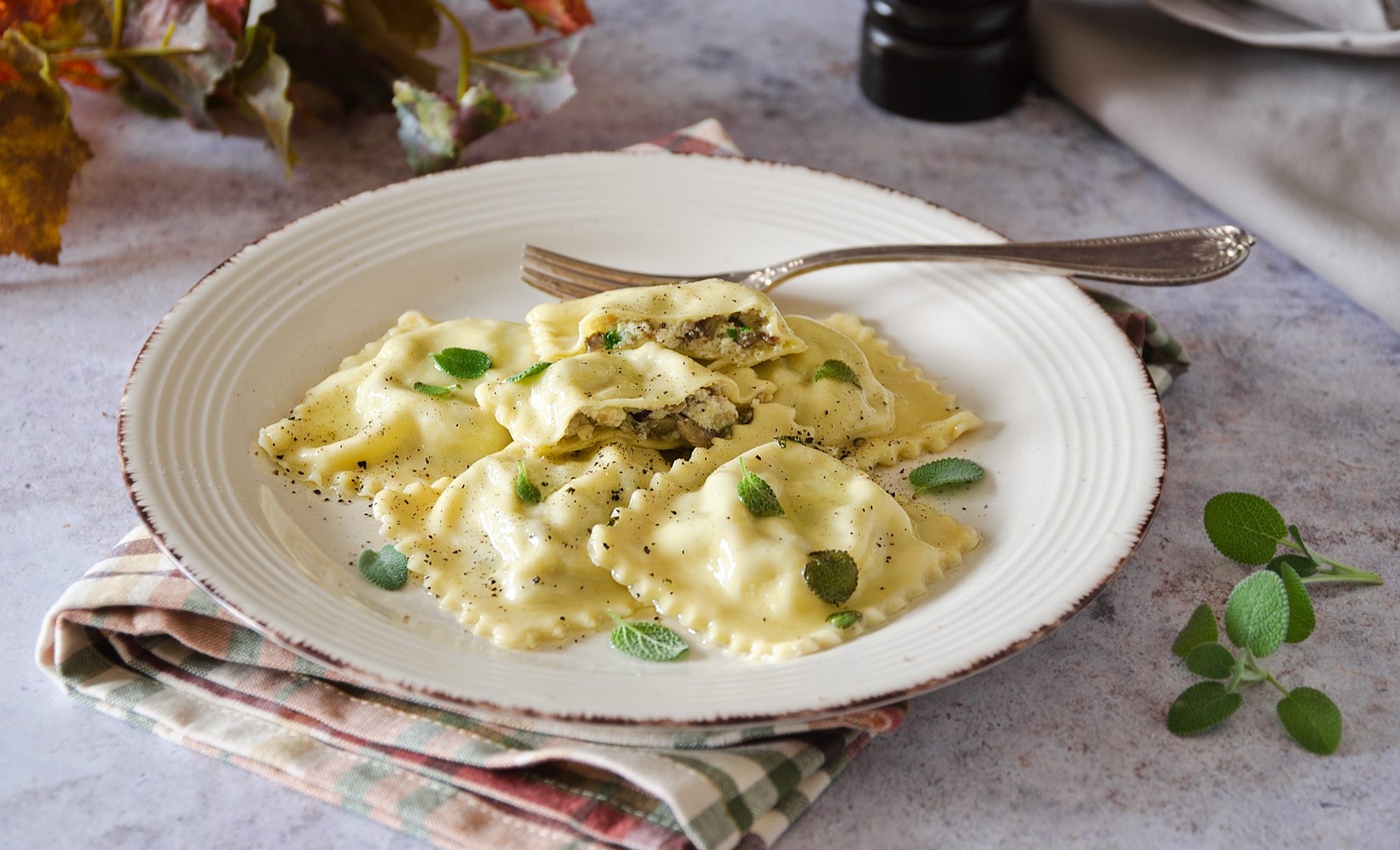 Ravioli ai funghi