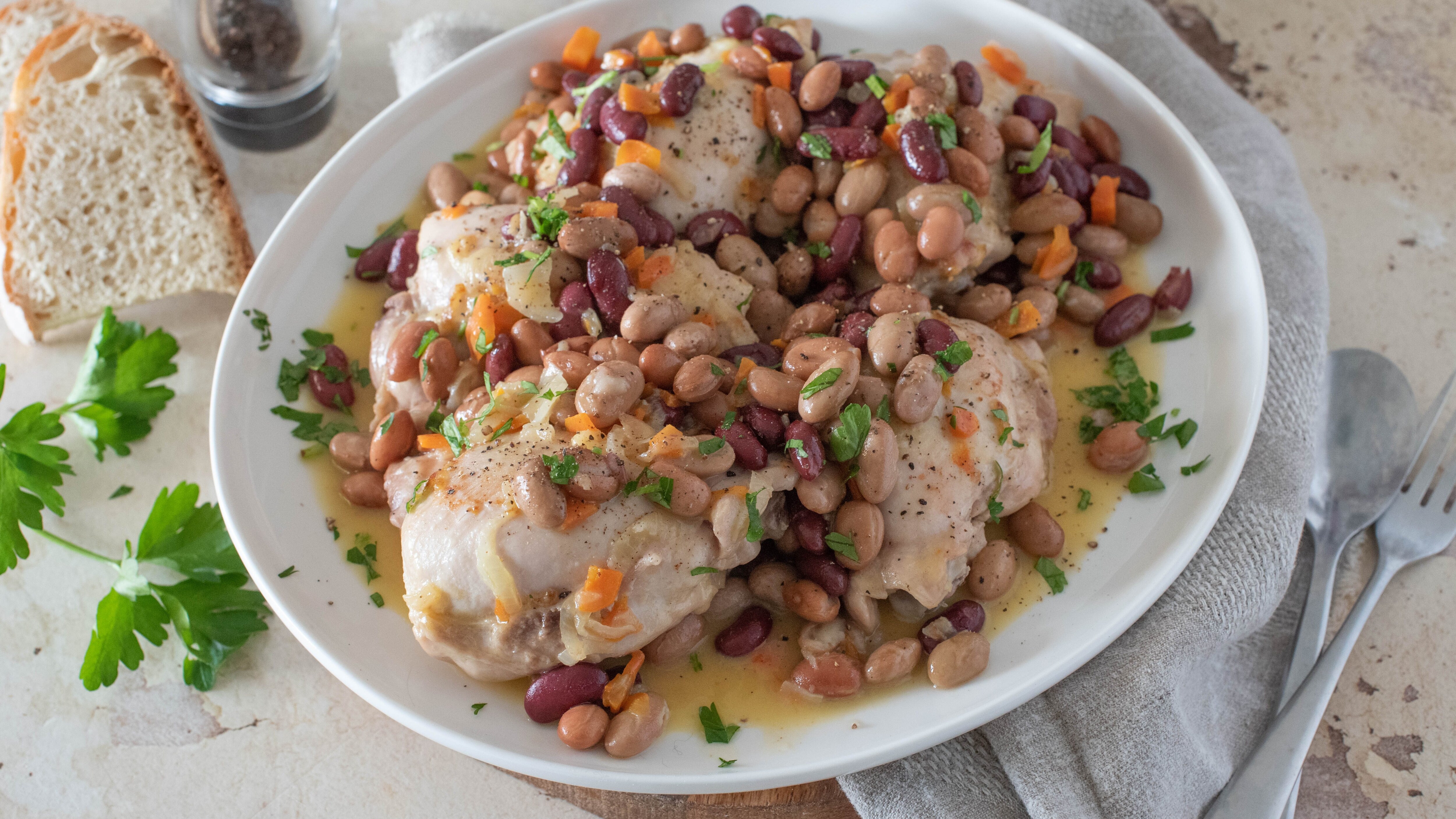 Pollo e fagioli