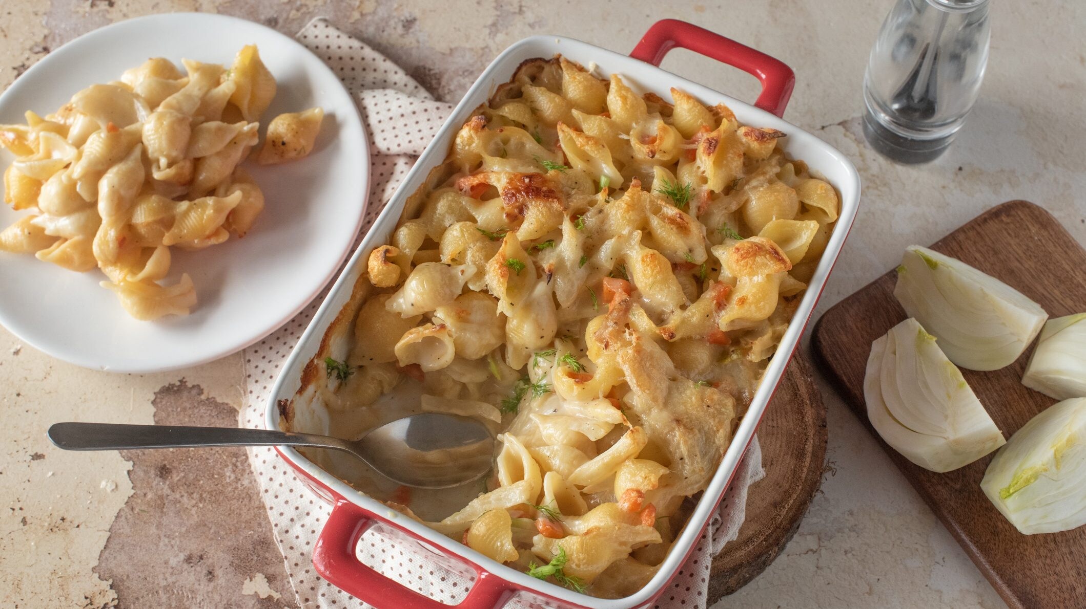 pasta gratinata finocchi e besciamella