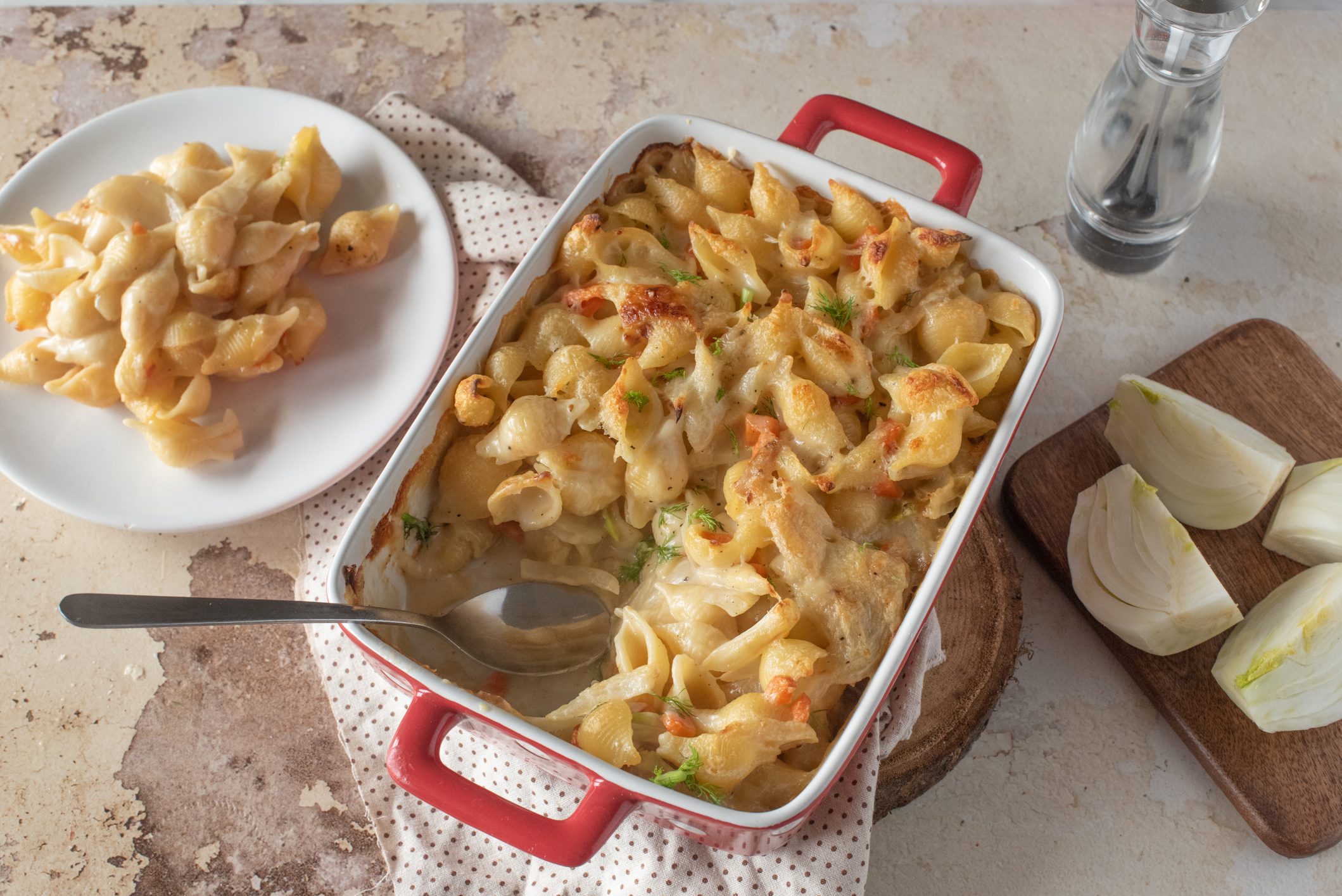 pasta gratinata finocchi e besciamella