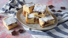 quadrotti alla ricotta e cioccolato