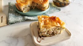 Torta salata con carciofi e pancetta