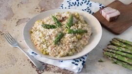 risotto asparagi e pancetta