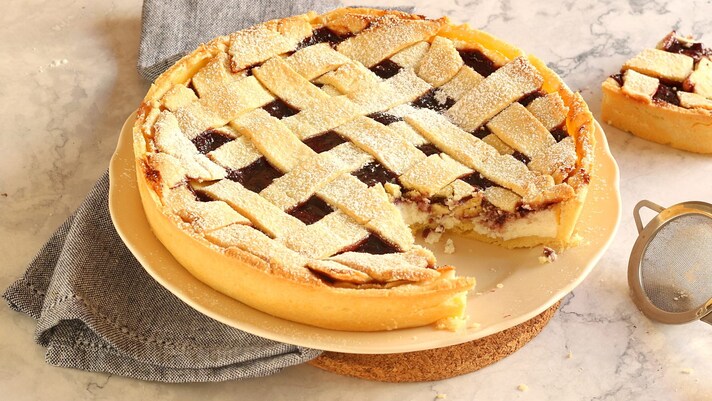 Crostata di ricotta e marmellata