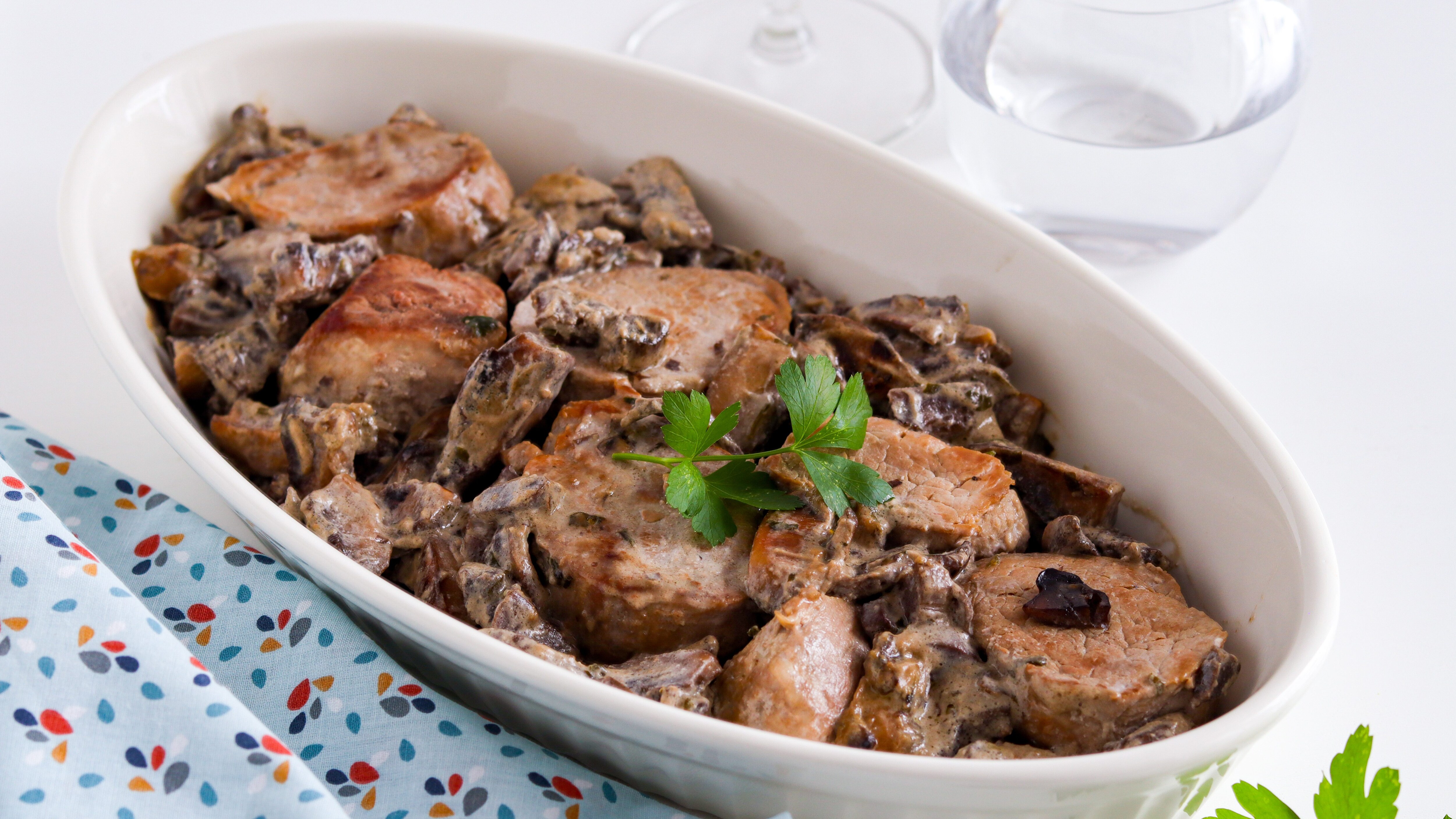 filetto di maiale ai funghi