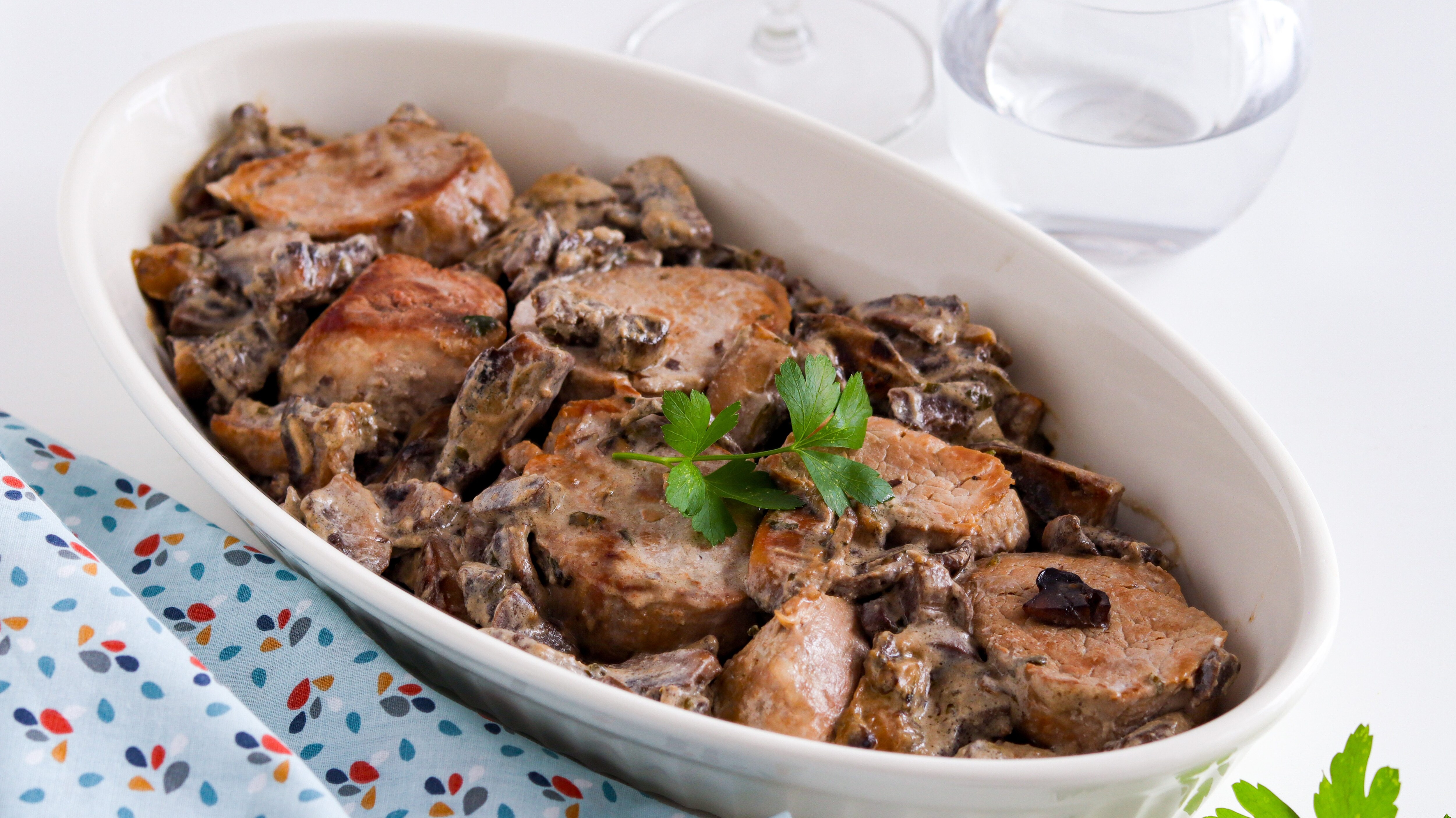 filetto di maiale ai funghi