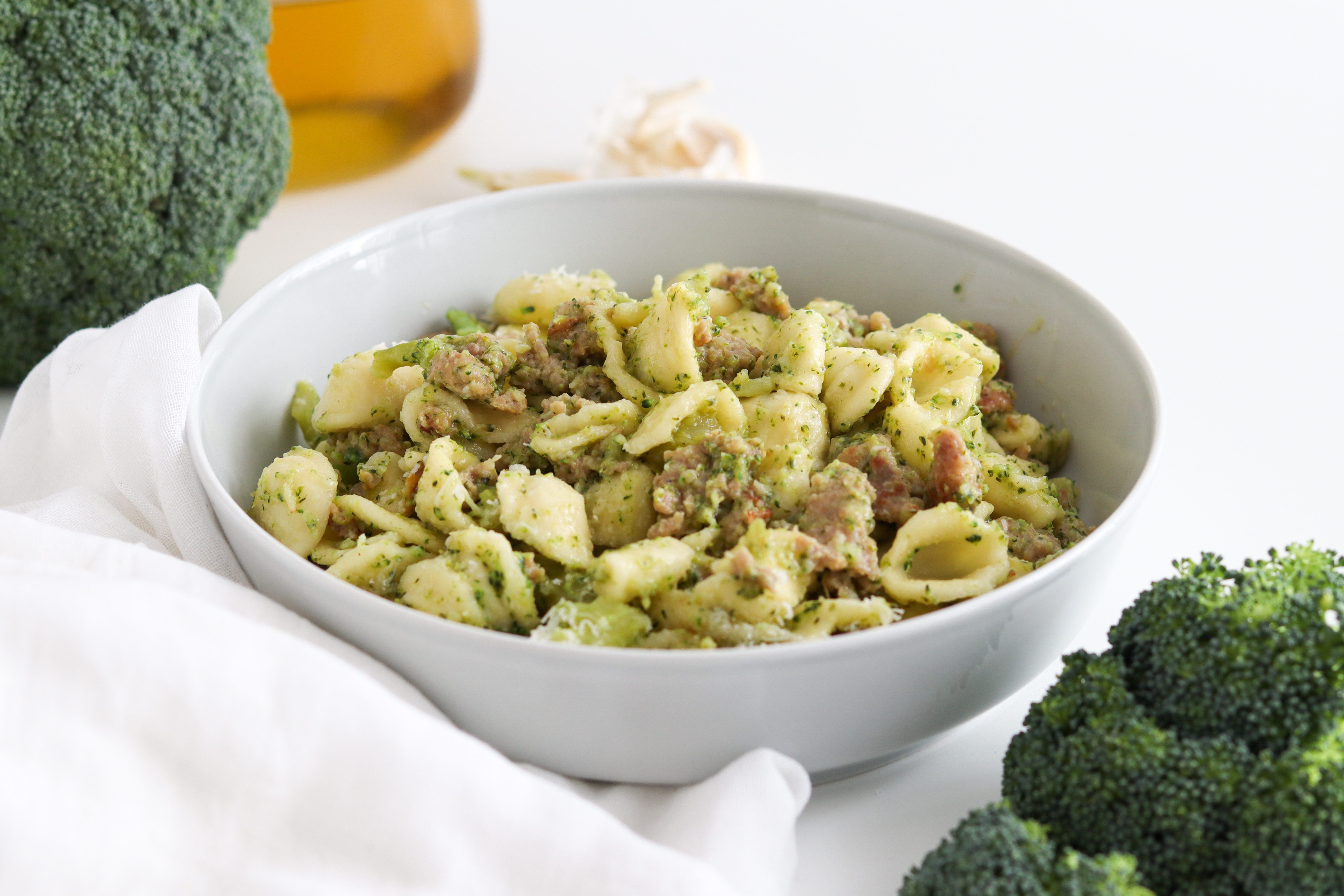 orecchiette salsiccia e broccoli