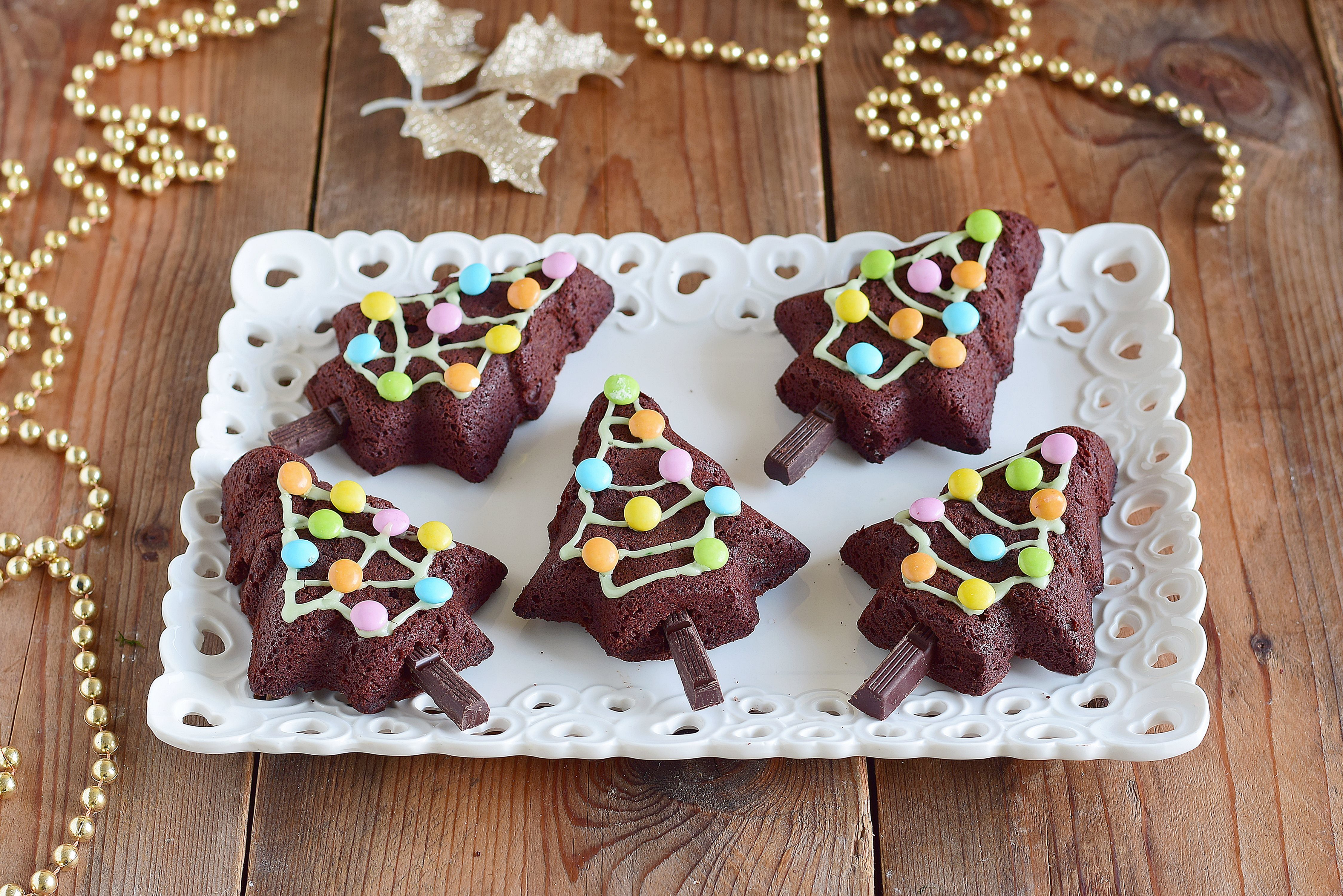 Alberi di Natale brownies: la ricetta golosa al cioccolato per le feste