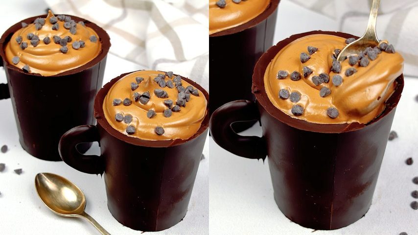 Bicchieri di cioccolato con crema di caffè all'acqua: la ricetta del dolce al cucchiaio