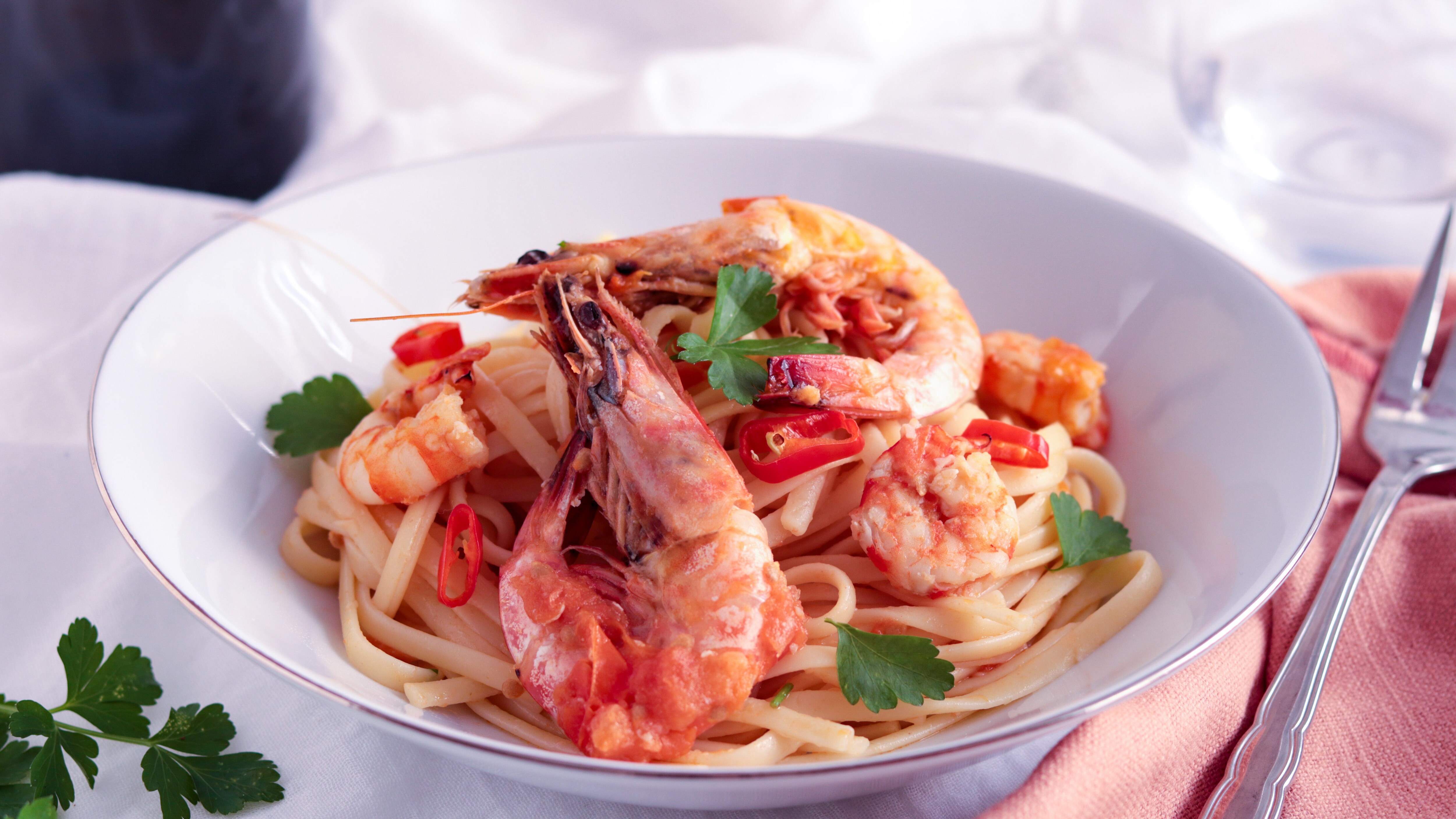 linguine con mazzancolle