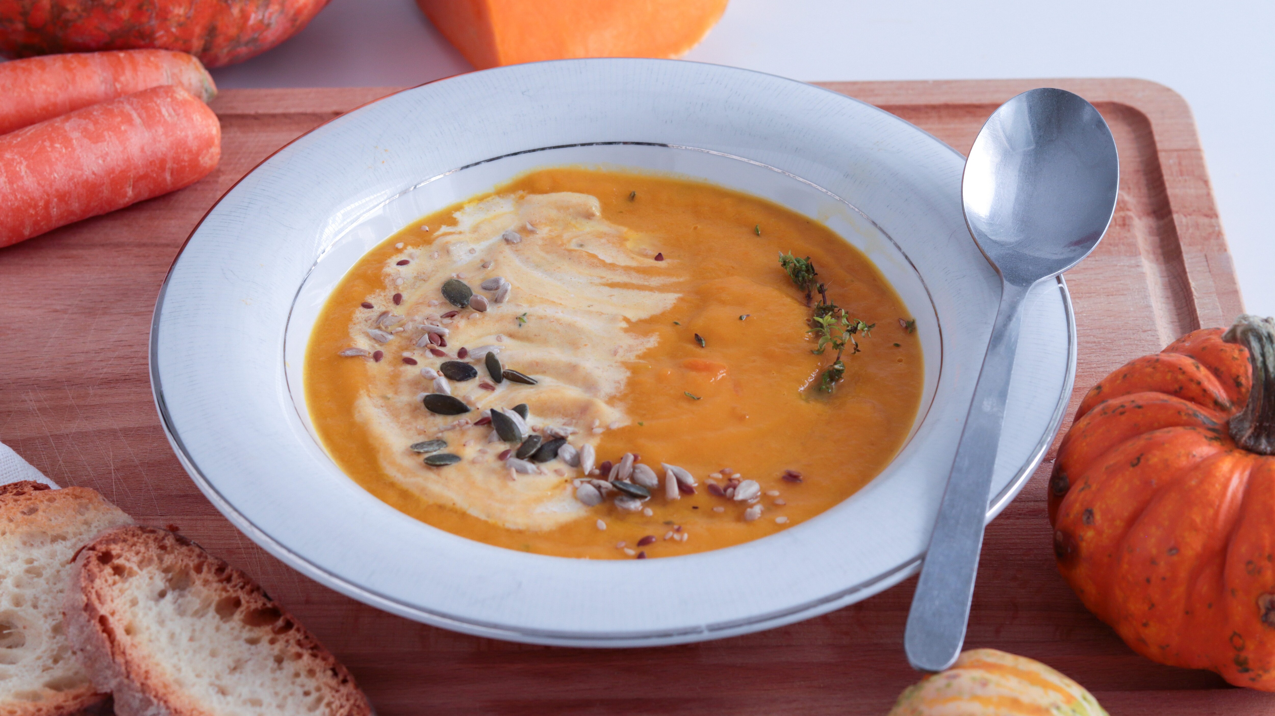 vellutata di zucca e carote