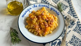 Pasta zucca e pancetta