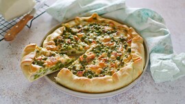 Torta salata piselli e pancetta