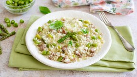 Risotto asparagi e salsiccia