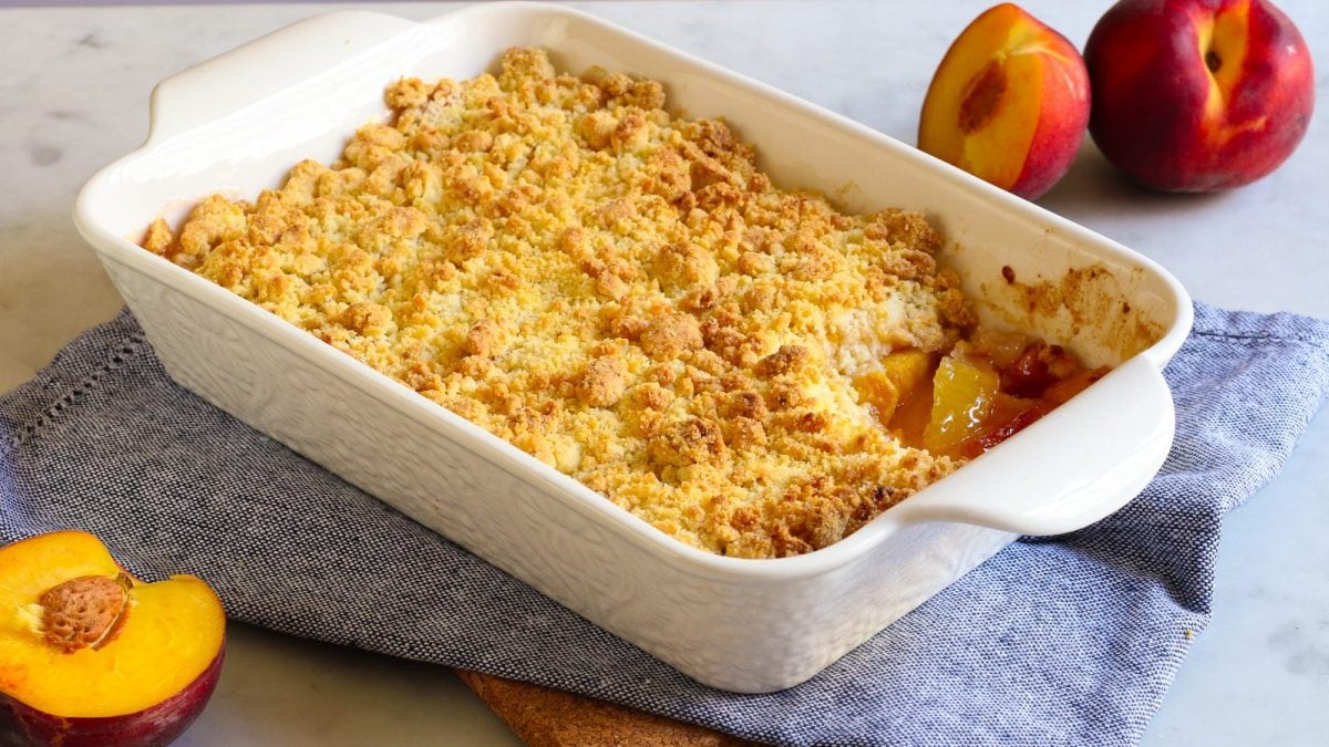 Crumble di pesche