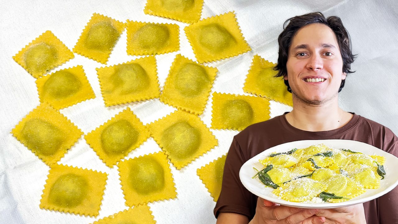 Ravioli ricotta e spinaci