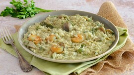 Risotto gamberi carciofi