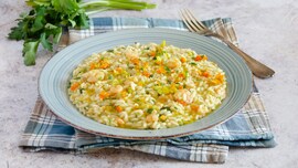 Risotto fiori di zucca e gamberetti