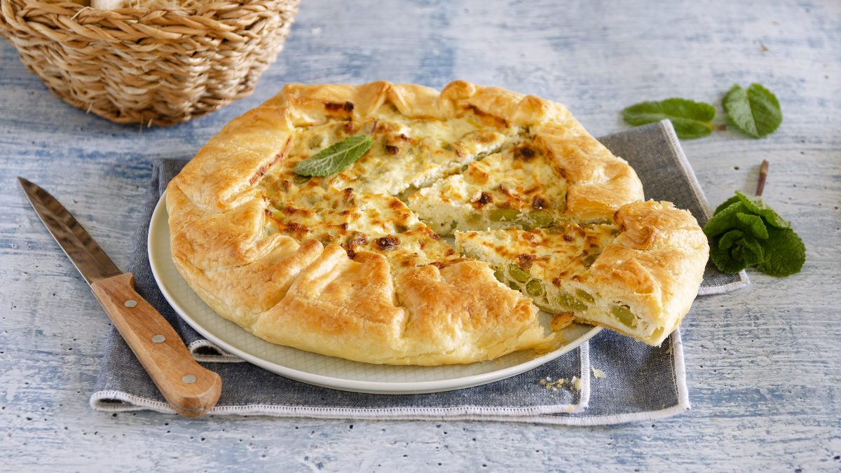 Torta salata fave e ricotta