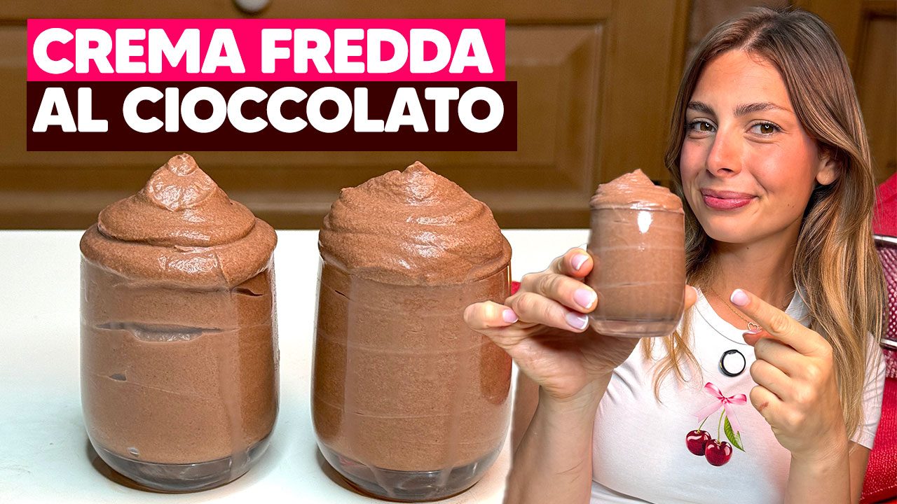 Crema fredda al cioccolato in bottiglia