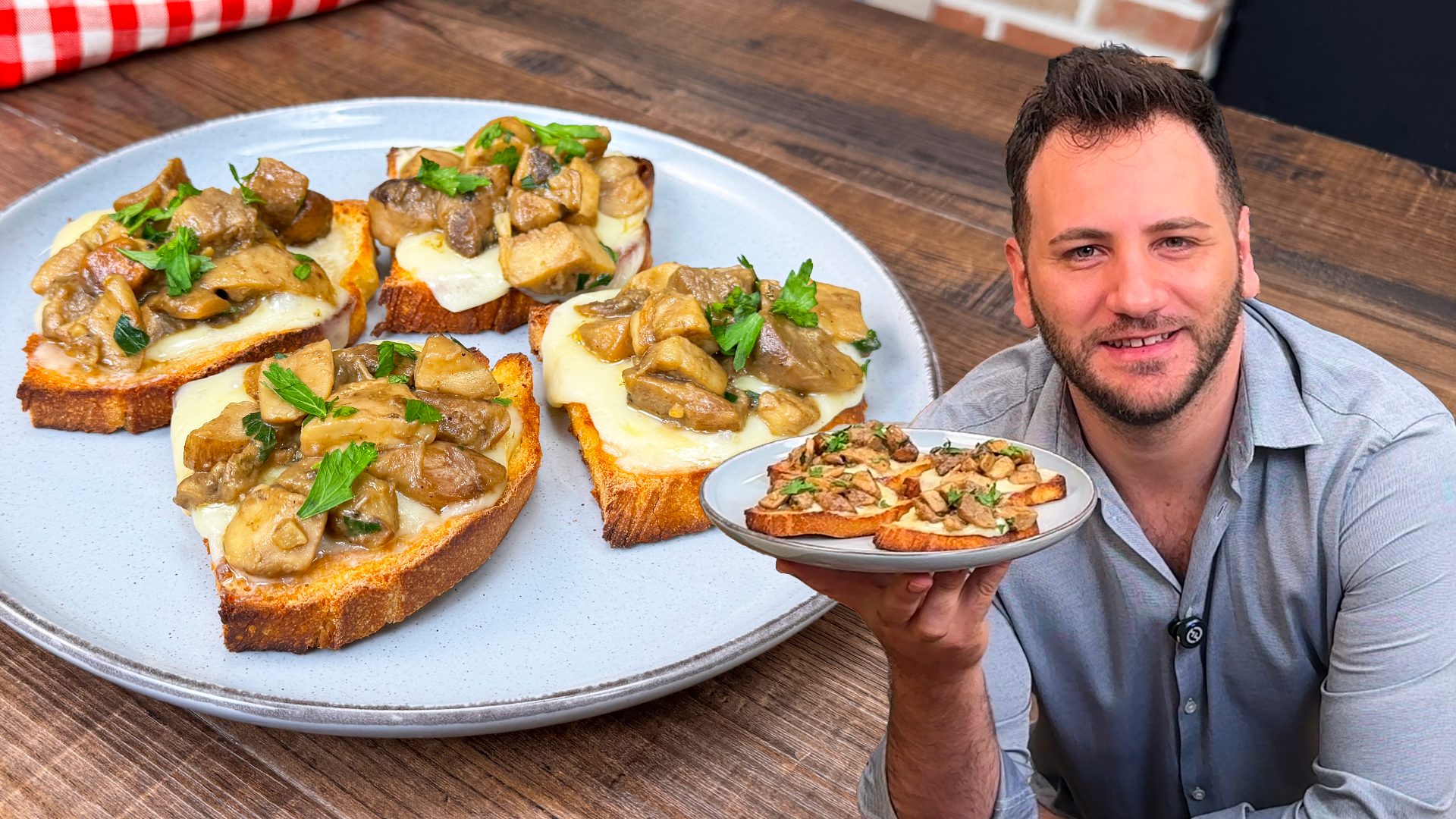 Crostini ai funghi porcini