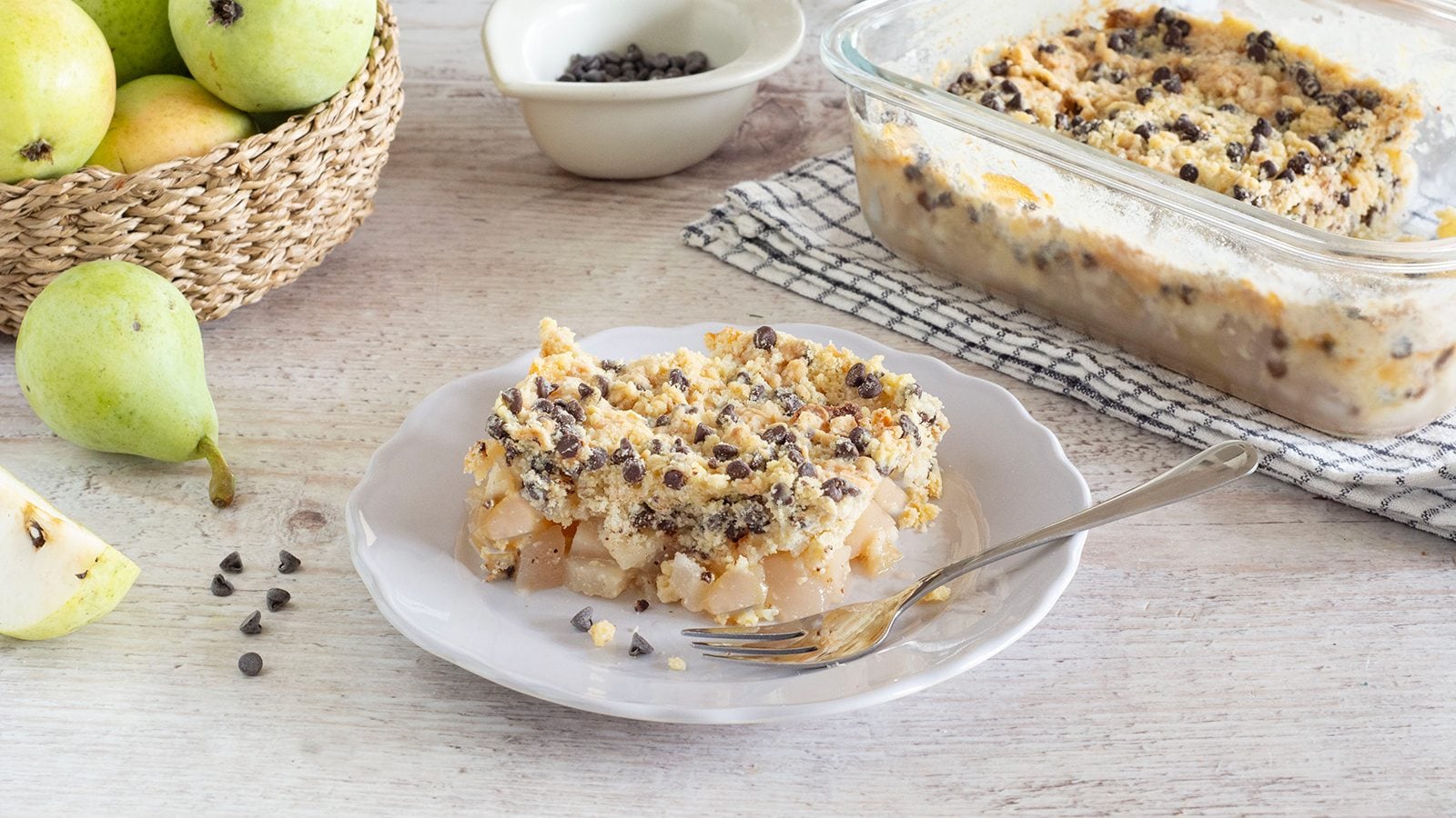 Crumble di pere e cioccolato